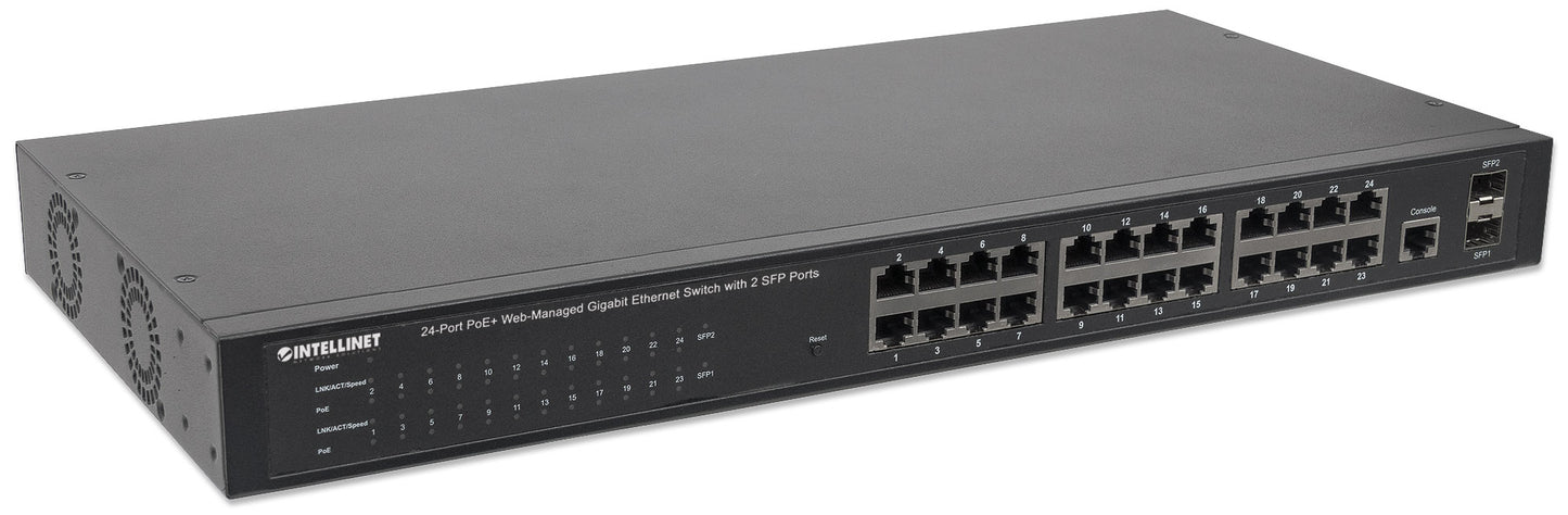 24-Port Gigabit PoE+ Web-Man Switch