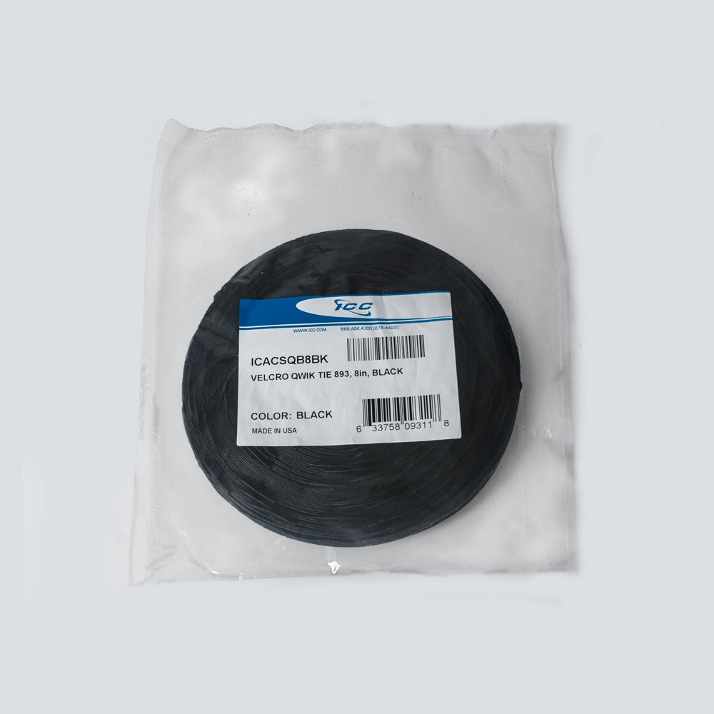 VELCRO® Brand Qwik® Tie Cable Tie Strap 112 PCS Per Roll in Black