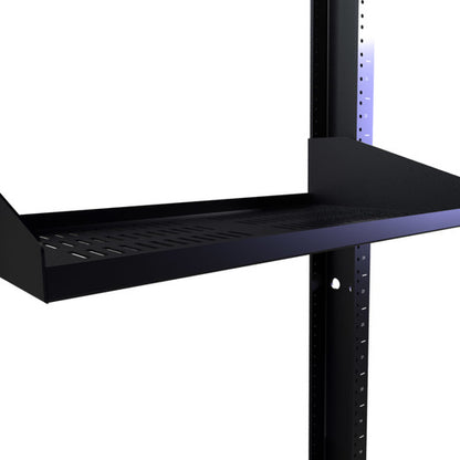 10″ Deep Vented Single-Sided Rack Shelf in 2 RMS and 2-Pack