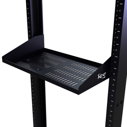 10″ Deep Vented Single-Sided Rack Shelf in 2 RMS and 2-Pack