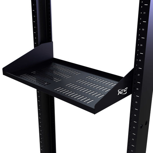 10″ Deep Vented Single-Sided Rack Shelf in 2 RMS