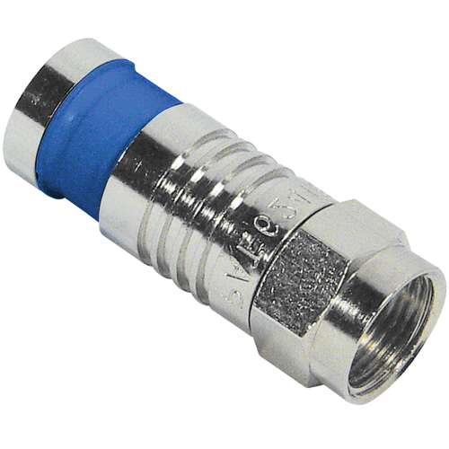 F-Type Compression Connector for RG6Q Cable in 100 Pack