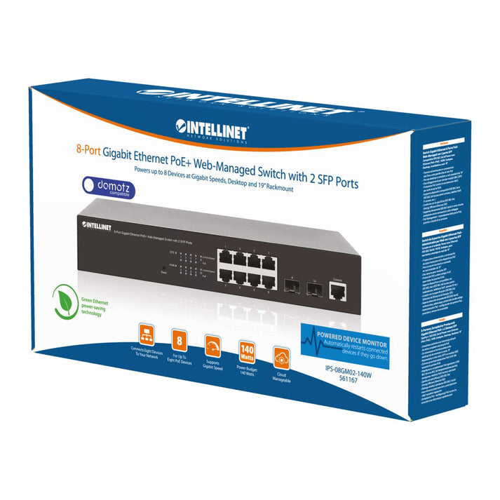 8-Port Gigabit PoE+ Web-Managed Switch 2 SFP