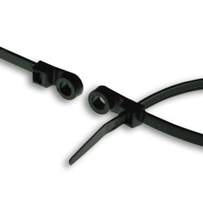 Mounting Hole Cable Ties, 50 lb, 7", 100/Pkg