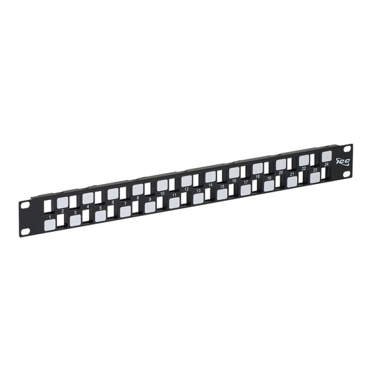 Blank Patch Panel with 24 Ports EZ®/HD Style in 1 RMS