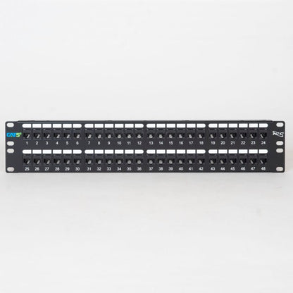 CAT5e Feed-Through Patch Panel for 48 Ports in 2 RMS