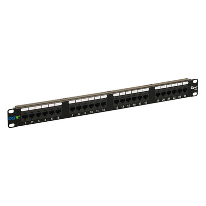 CAT5e Patch Panel with 24 Ports and 1 RMS in 6-Pack