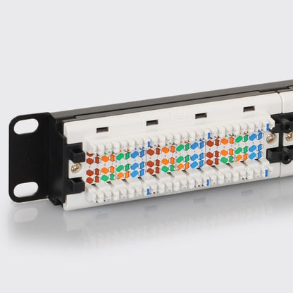 CAT5e Patch Panel with 24 Ports and 1 RMS in 6-Pack