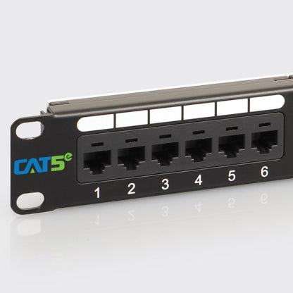 CAT5e Patch Panel with 24 Ports and 1 RMS in 6-Pack