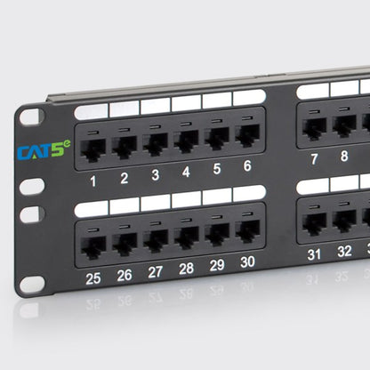 CAT5e Patch Panel with 48 Ports and 2 RMS in 6-Pack