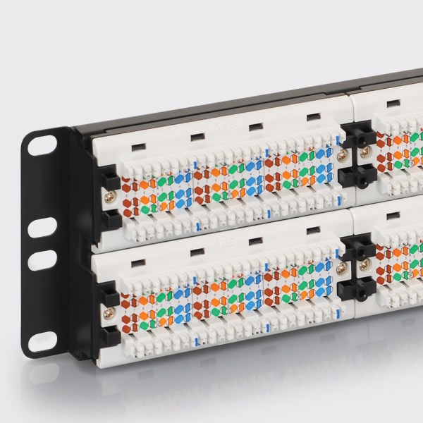 CAT5e Patch Panel with 48 Ports and 2 RMS in 6-Pack