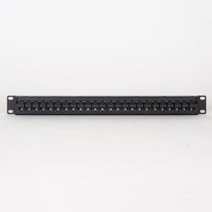 CAT6 Feed-Through Patch Panel with 24 Ports and 1 RMS