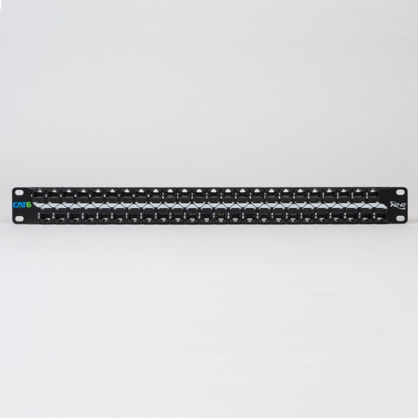 CAT6 Feed-Through Patch Panel with 48 Ports and 1 RMS