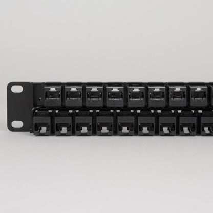 CAT6 Feed-Through Patch Panel with 48 Ports and 1 RMS