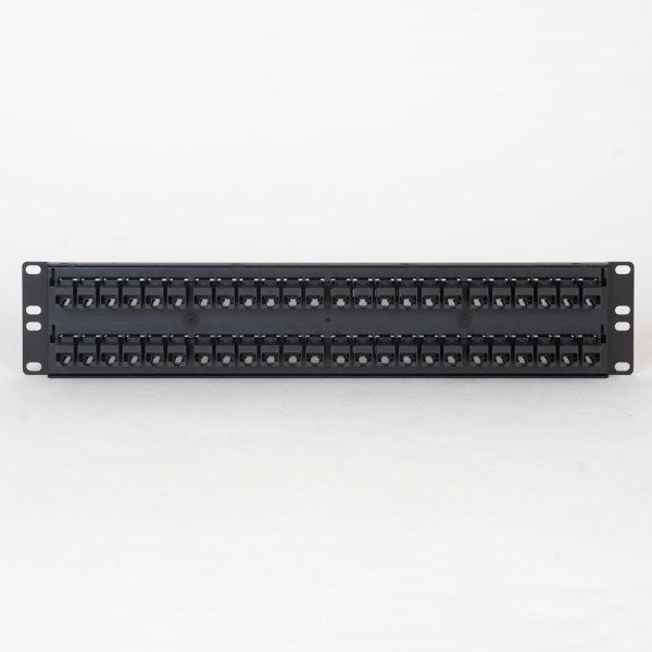 CAT6 Feed-Through Patch Panel with 48 Ports and 2 RMS