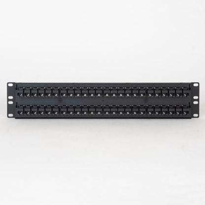 CAT6 Feed-Through Patch Panel with 48 Ports and 2 RMS