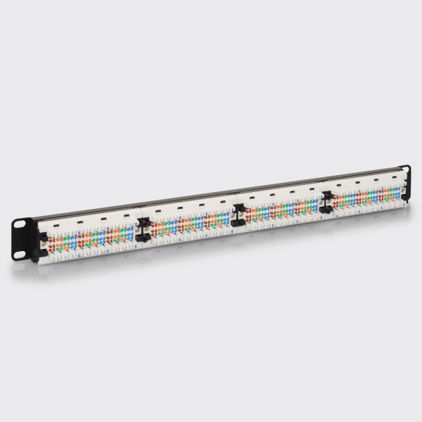 CAT6 Patch Panel with 24 Ports and 1 RMS in 6-Pack