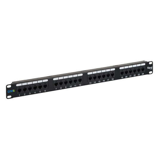 CAT6 Patch Panel with 24 Ports and 1 RMS in 6-Pack