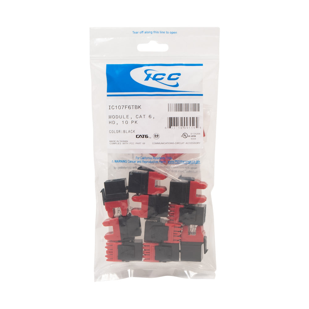 MODULE CAT6 HD BLACK (10 PK)