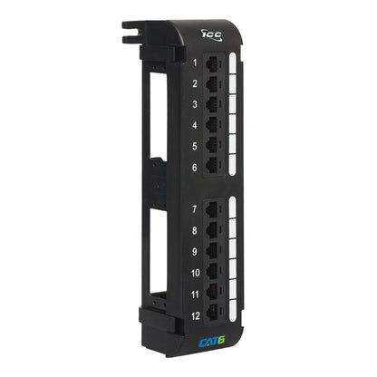 CAT6 Vertical Patch Panel with 12 Ports