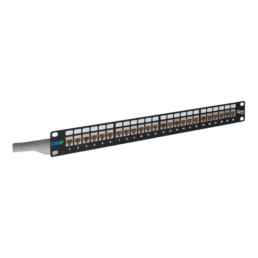 CAT6A FTP Shielded Patch Panel with 24 Ports and 1 RMS