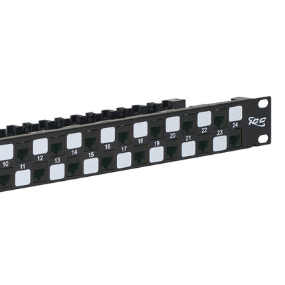 CAT6A UTP Patch Panel with 24 Ports and 1 RMS