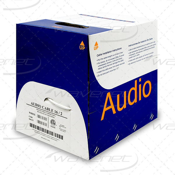 #16 2/C Audio 65 Stranded CMR (White)