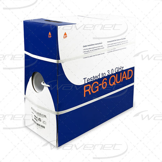 RG6 Coax Quad BC CMR (White)