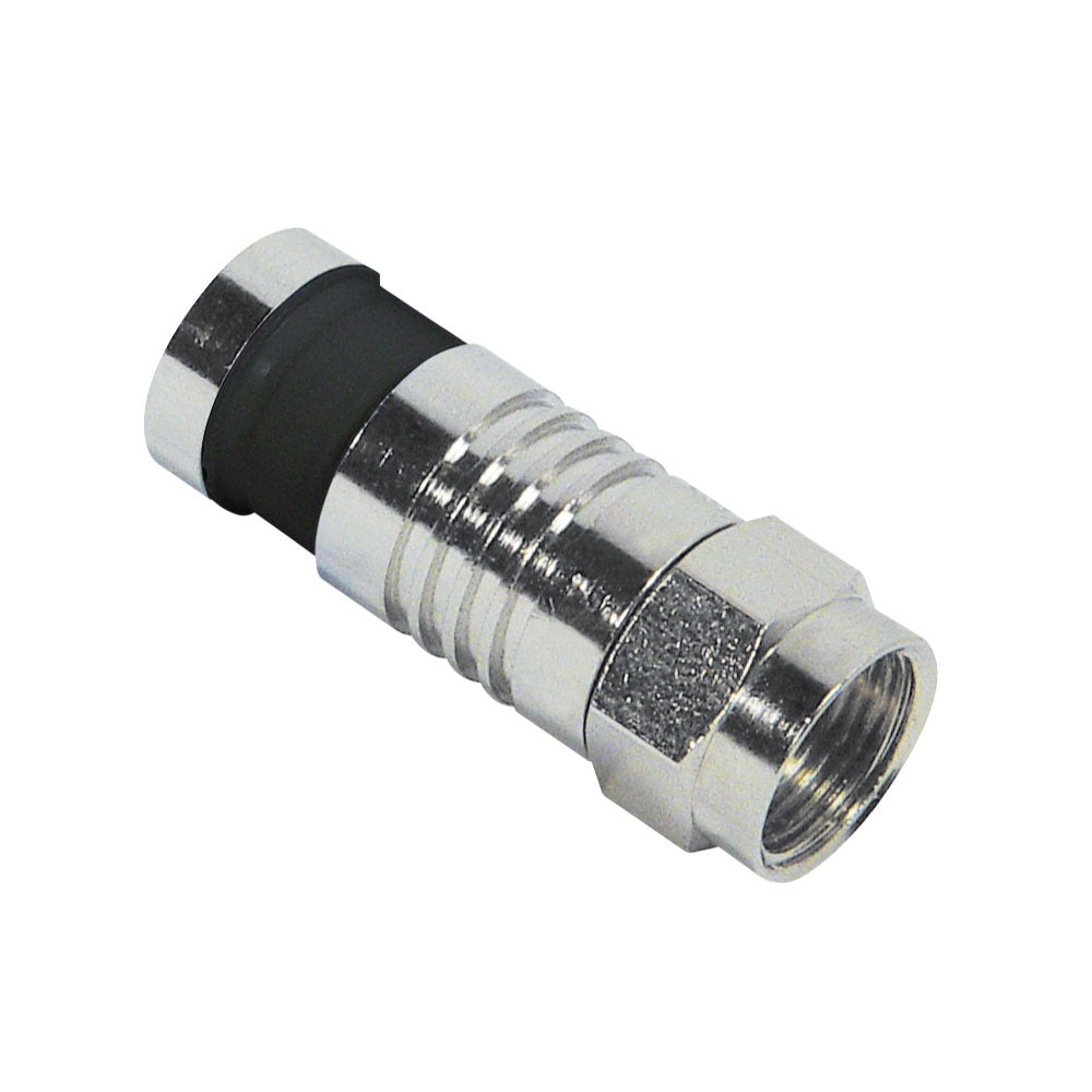 F-Type Compression Connector for RG-6 Cable in 100 Pack