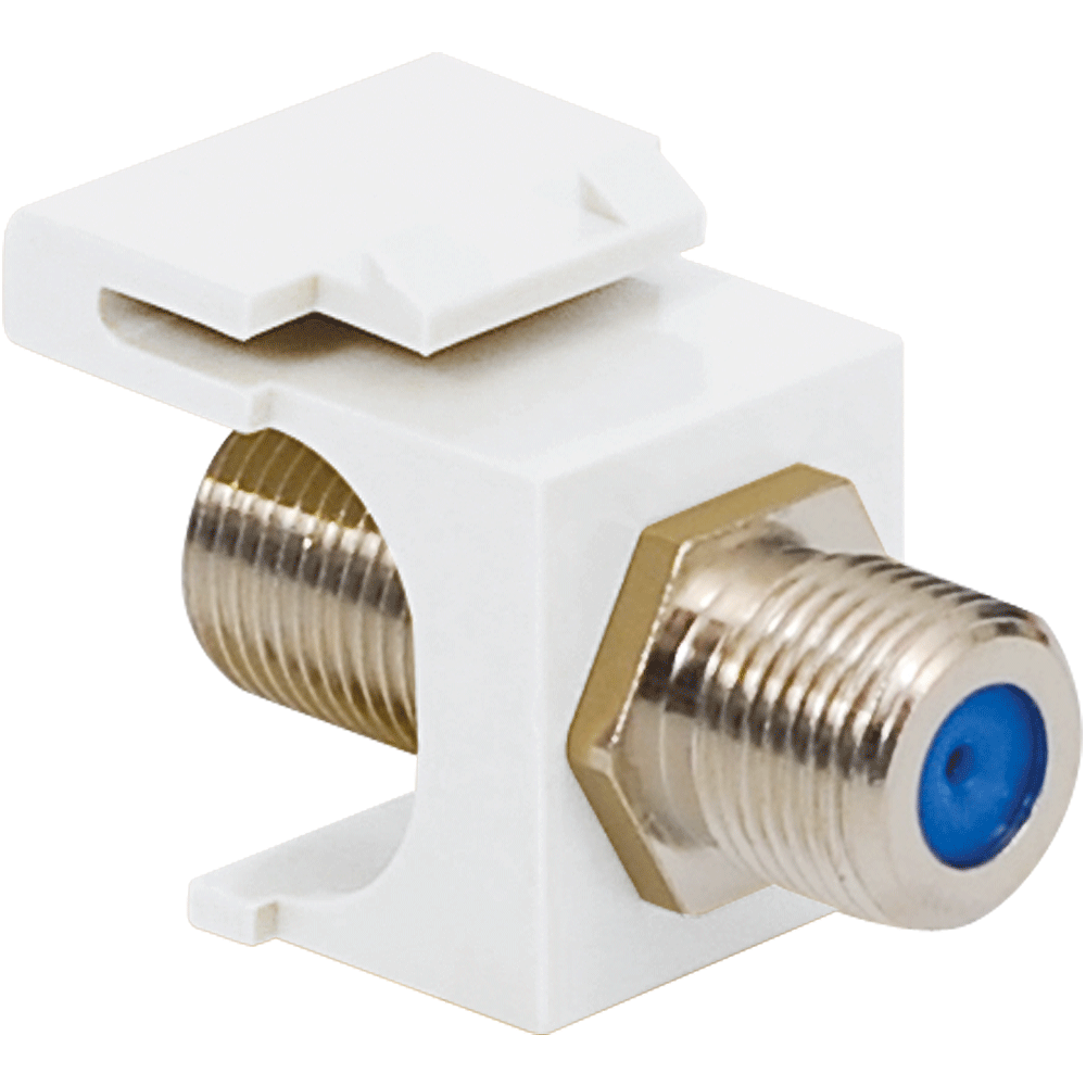 3 GHz F-Type Modular Jack with Nickel Plated Connector in HD Style