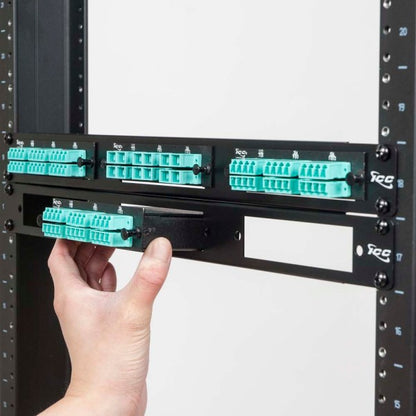 Classic 1 RMS Fiber Optic Blank Patch Panel with 3 Slots for LGX Compatible Adapter Panels or Cassettes