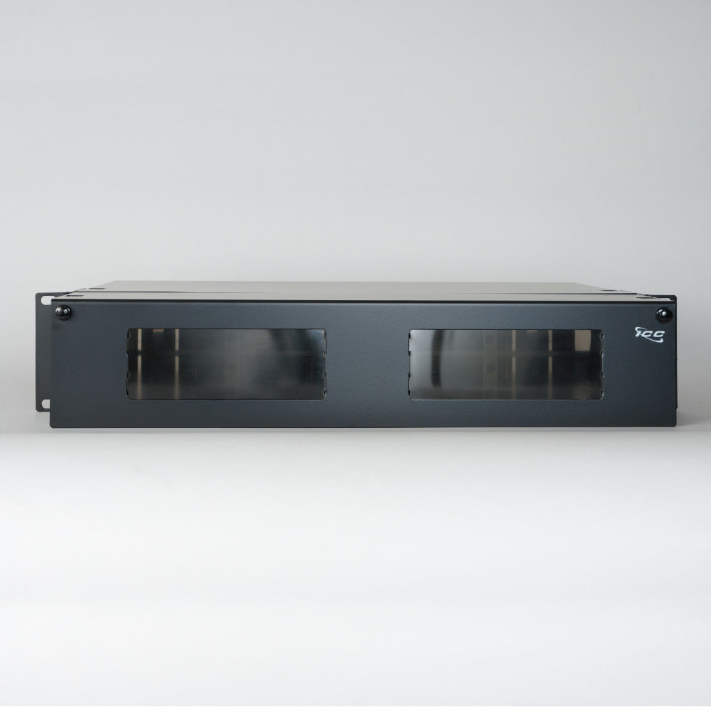 HD 2 RMS Fiber Optic Rack Mount Enclosure with 8 Slots for Adapter Panels or Cassettes