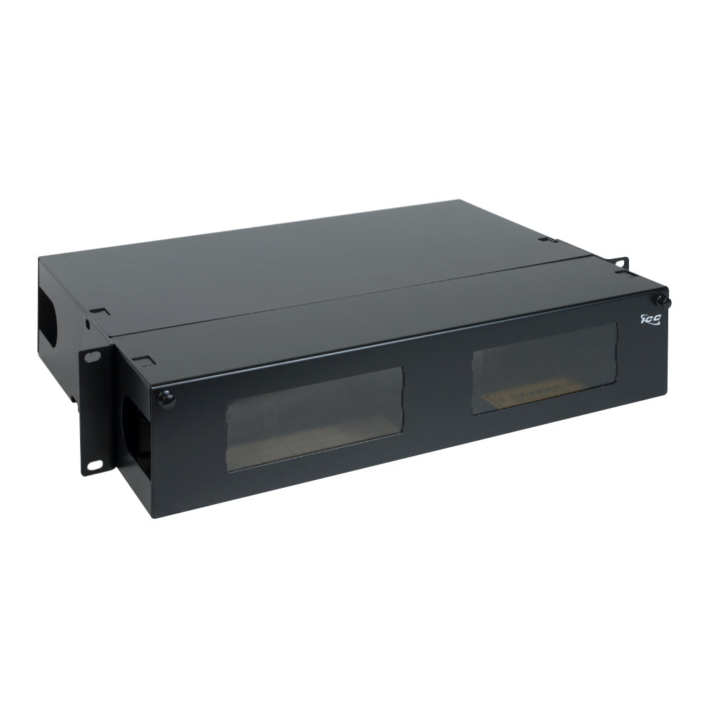 HD 2 RMS Fiber Optic Rack Mount Enclosure with 8 Slots for Adapter Panels or Cassettes