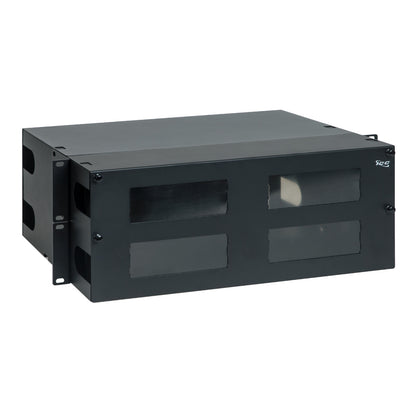 Classic 4 RMS Fiber Optic Rack Mount Enclosure with 12 Slots for LGX Compatible Adapter Panels or Cassettes