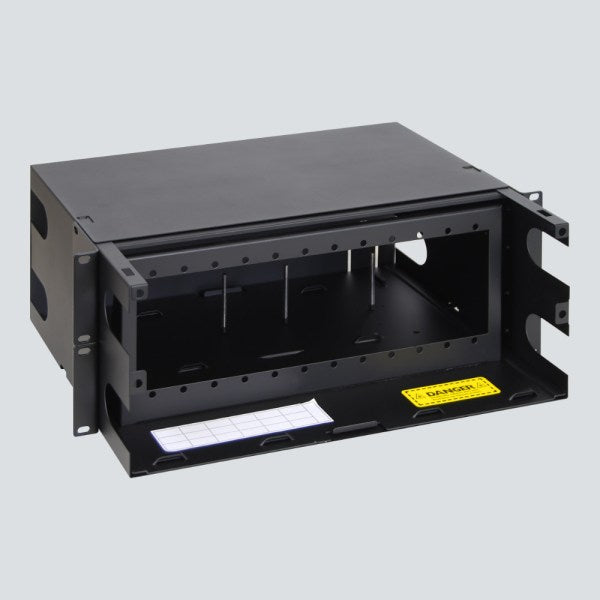 Classic 4 RMS Fiber Optic Rack Mount Enclosure with 12 Slots for LGX Compatible Adapter Panels or Cassettes