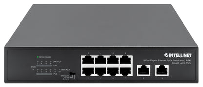 8-Port PoE Gigabit with 2 Uplinks