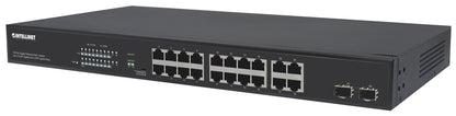 16-Port PoE+ Gigabit with 2 Uplink