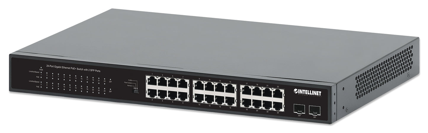 24-Port PoE+ Gigabit with 2 SFP Switch