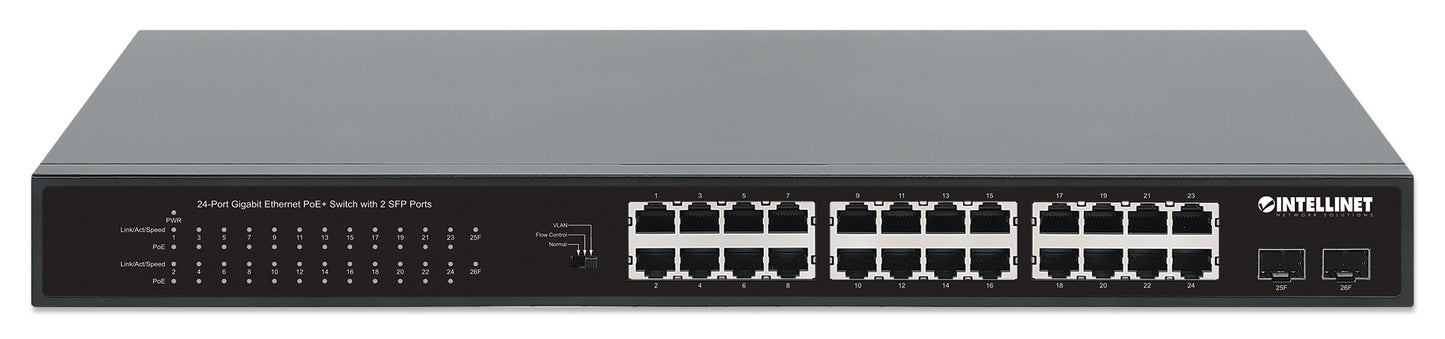 24-Port PoE+ Gigabit with 2 SFP Switch