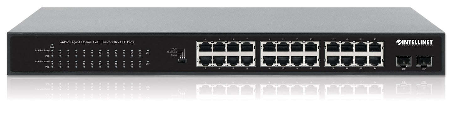 24-Port PoE+ Gigabit with 2 SFP Switch