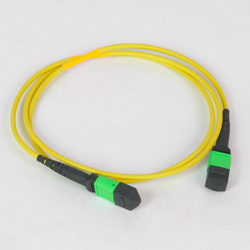 MTP-MTP Plenum Singlemode 9/125 (OS2) Type A Fiber Optic Patch Cable with 12 Fibers in Yellow