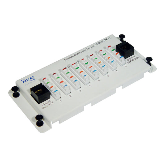 Telephone Module with Steel Bracket, 8 Ports