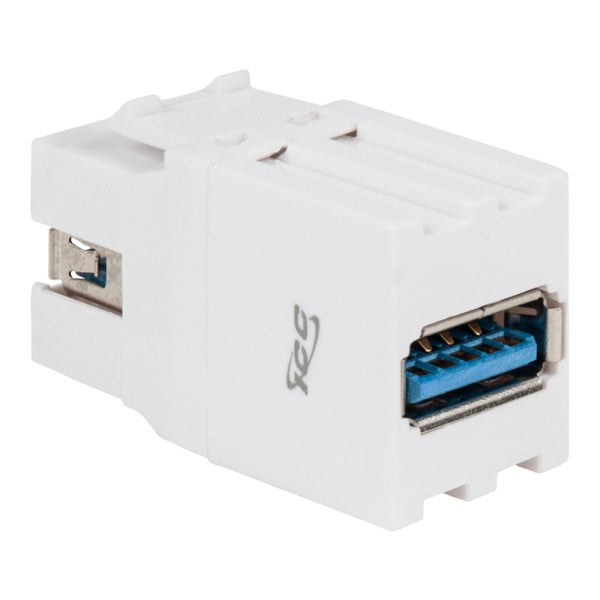 USB 3.0 Modular Coupler (F-F) HD Style (White)