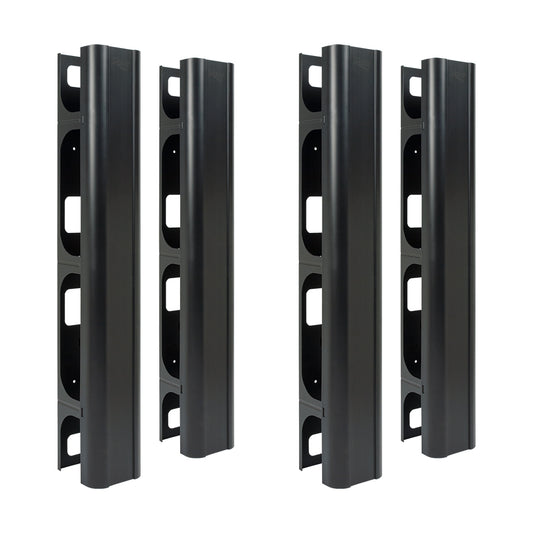 Vertical Metal Channel For 7′ Rack, Side or Center Mount, 6″W x 6″D, Two 7 ft. Sets (Four 40″ Pcs.)