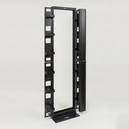 Vertical Metal Channel For 7′ Rack, Side or Center Mount, 6″W x 6″D, One 7 ft Set (Two 40″ Pcs.)