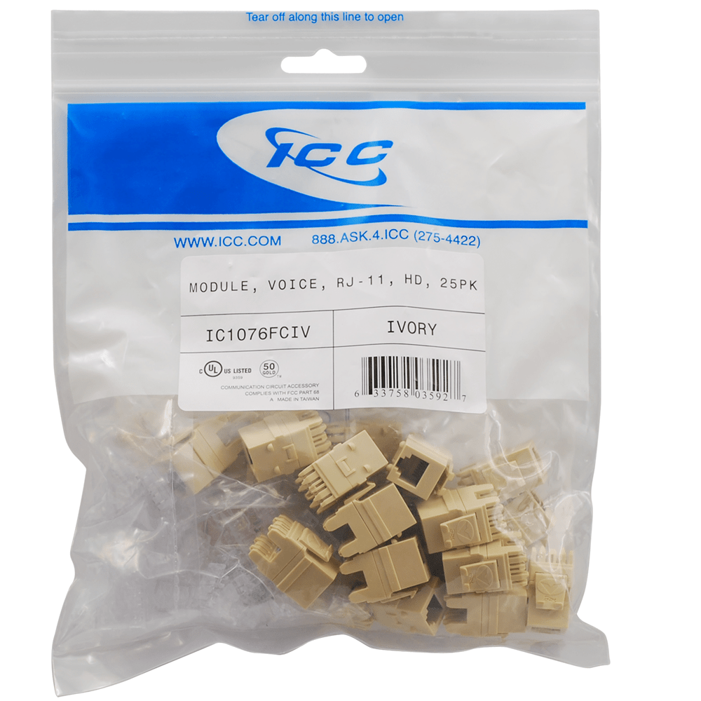 Voice RJ11 Keystone Jack for HD Style